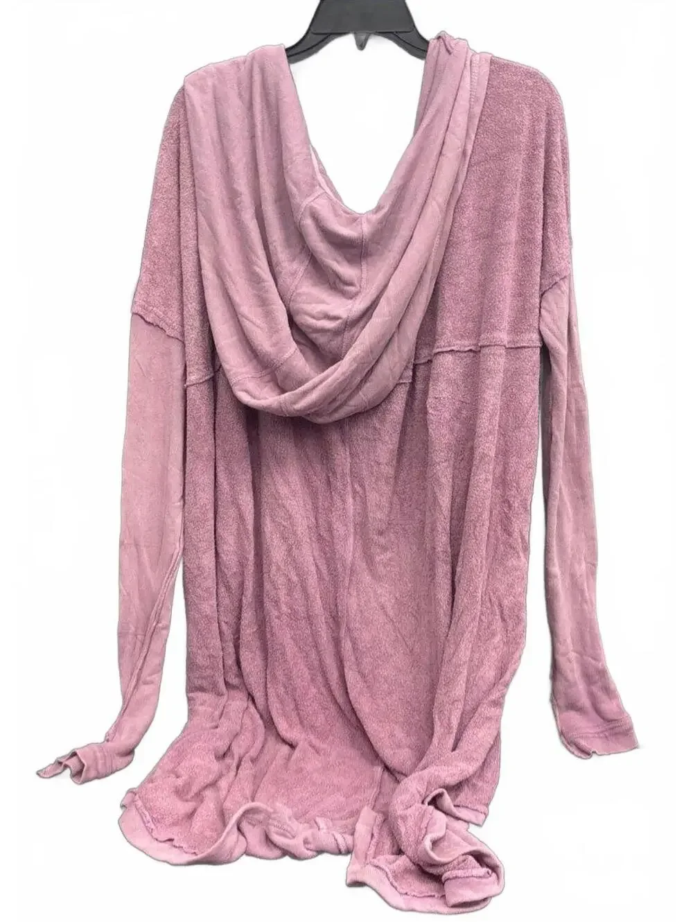 Free People Oversized Lavender Hooded Terry Cloth Cover Up Dress